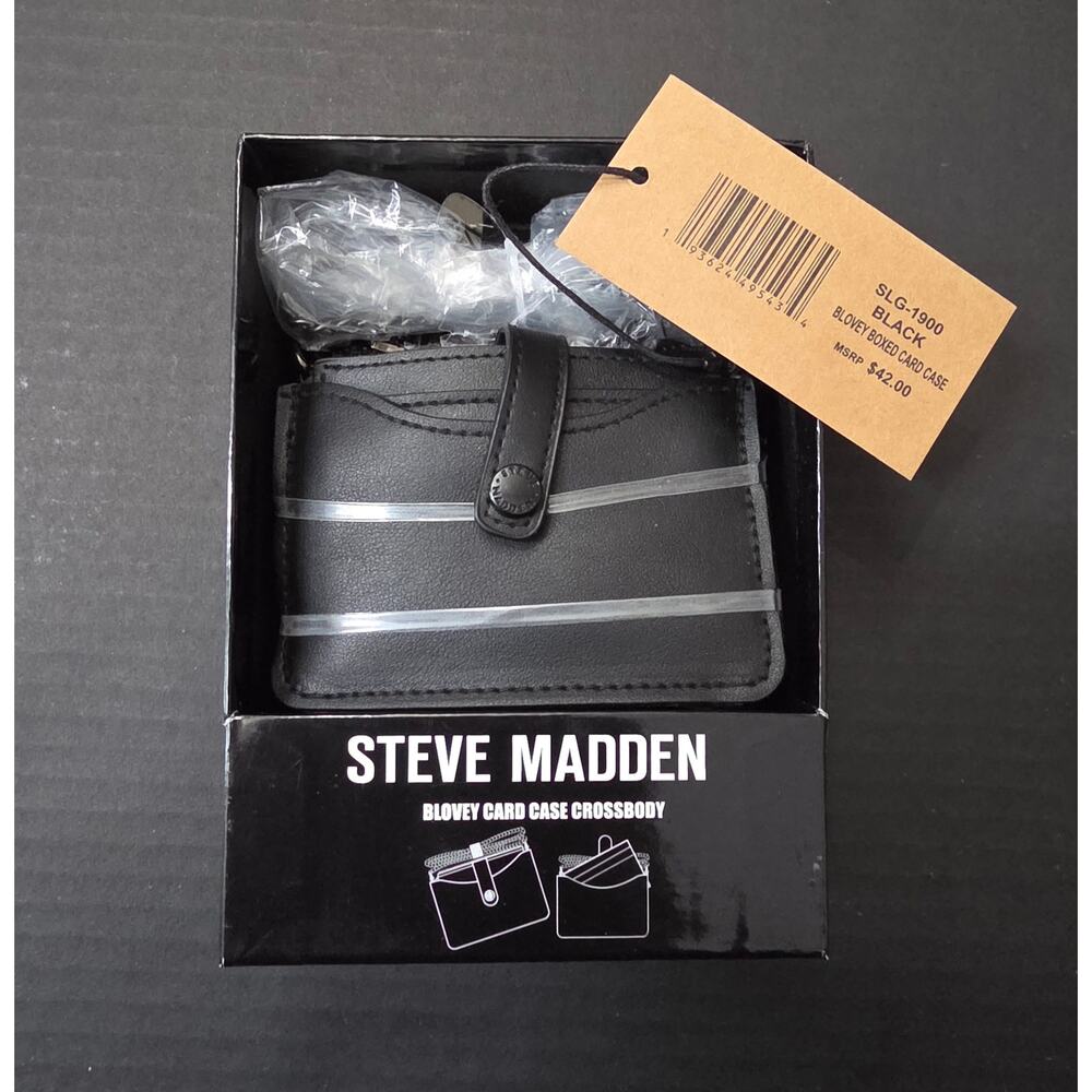 Steve Madden BLOVEY Card Case Crossbody Bag Chain Strap - NWT